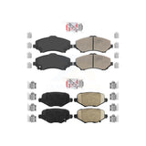 AmeriBRAKES Front Rear Ceramic Disc Brake Pads Kit For Dodge Grand Caravan Chrysler Town & Country Journey Ram C/V Volkswagen Routan KNF-100021