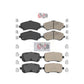 AmeriBRAKES Front Rear Ceramic Disc Brake Pads Kit For Dodge Grand Caravan Chrysler Town & Country Journey Volkswagen Routan Ram C/V KNF-100023