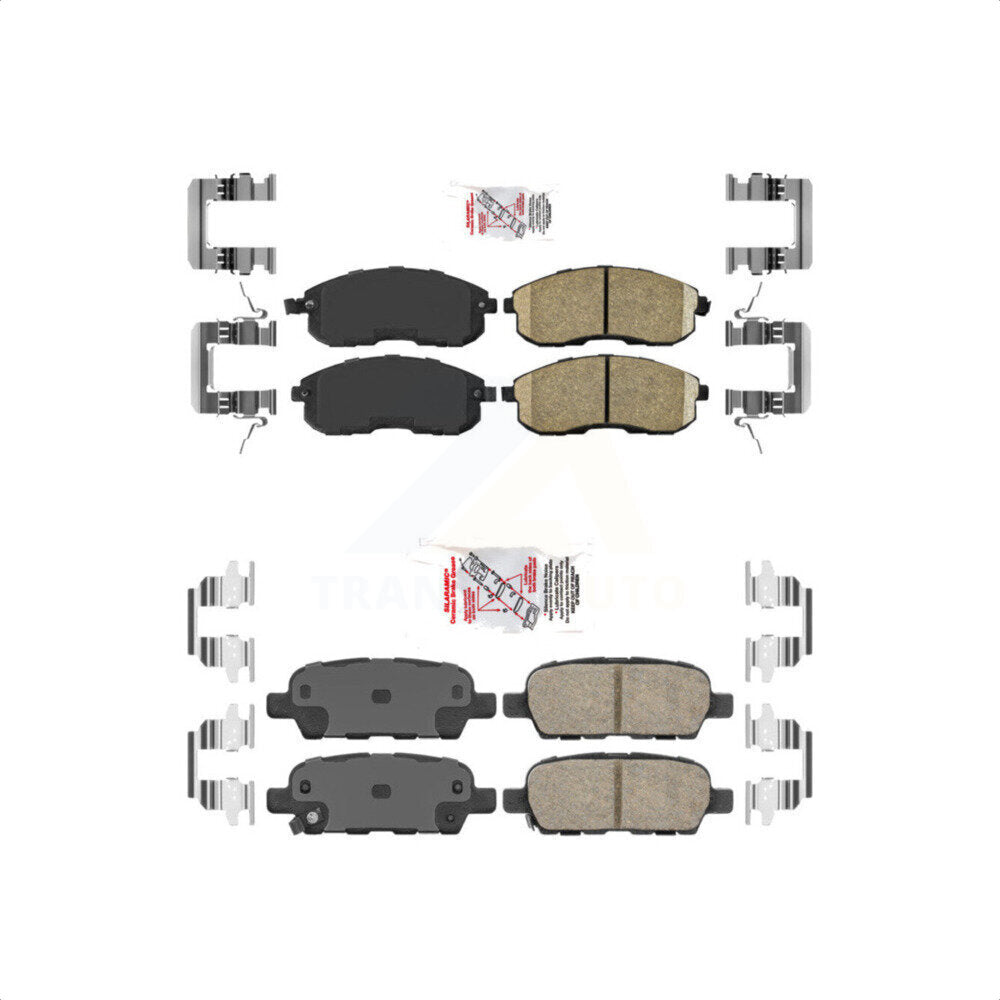 AmeriBRAKES Front Rear Ceramic Disc Brake Pads Kit For Nissan Altima Sentra KNF-100038