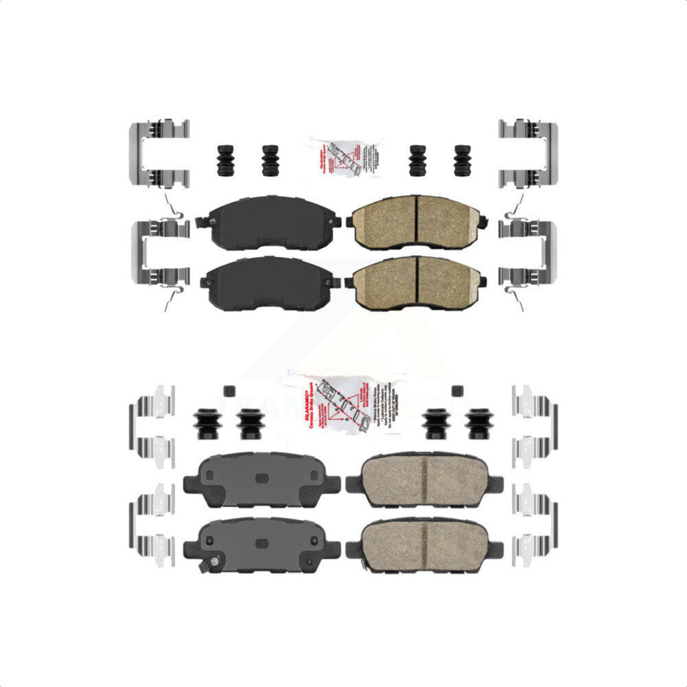 AmeriBRAKES Front Rear Ceramic Disc Brake Pads Kit For Nissan Altima Sentra KNF-100039