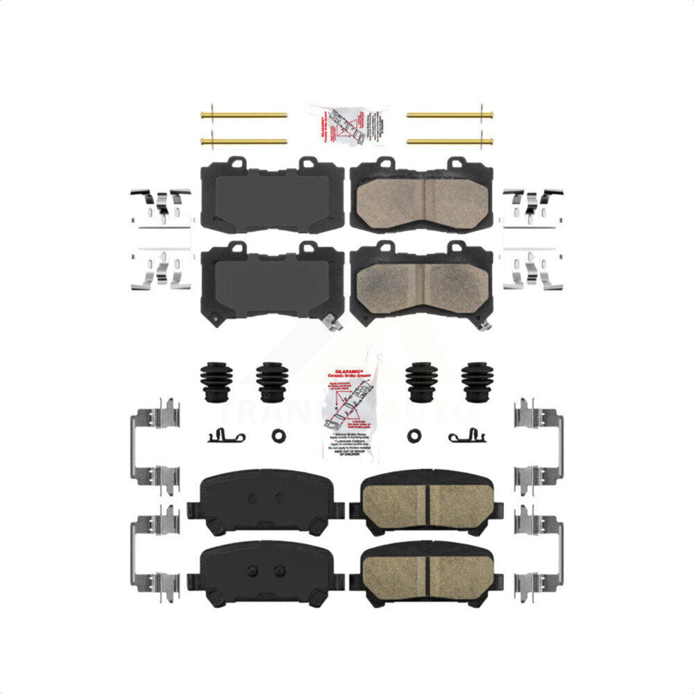 AmeriBRAKES Front Rear Ceramic Disc Brake Pads Kit For 2015-2020 Chevrolet Colorado GMC Canyon KNF-100045