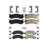 AmeriBRAKES Front Rear Ceramic Disc Brake Pads Kit For Chevrolet Tahoe GMC Suburban 1500 Avalanche Yukon XL Cadillac Escalade Express Savana KNF-100068