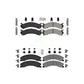 AmeriBRAKES Front Rear Semi-Metallic Disc Brake Pads Kit For Chevrolet Express 3500 GMC Savana 4500 KNF-100079
