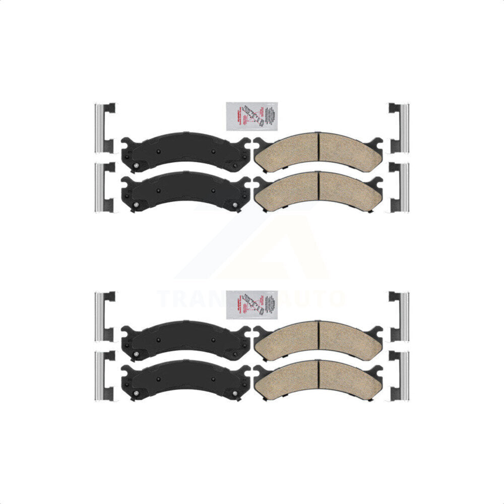 AmeriBRAKES Front Rear Ceramic Disc Brake Pads Kit For Chevrolet Silverado 3500 HD GMC Sierra Classic KNF-100093