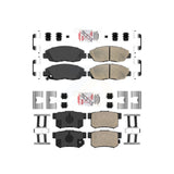 AmeriBRAKES Front Rear Ceramic Disc Brake Pads Kit For Honda Civic Accord Acura EL KNF-100101