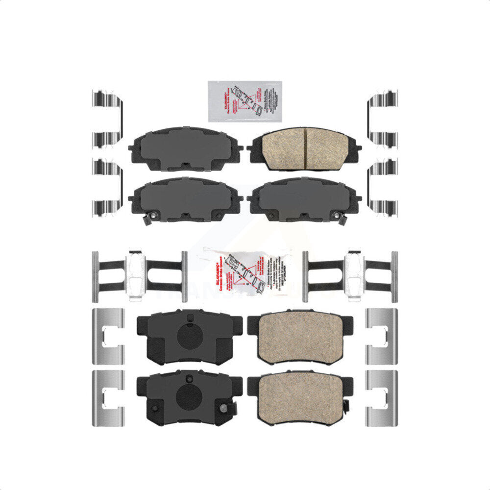 AmeriBRAKES Front Rear Ceramic Disc Brake Pads Kit For Honda Civic Acura RSX S2000 CSX KNF-100111