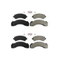 AmeriBRAKES Front Rear Semi-Metallic Disc Brake Pads Kit For GMC C3500 Freightliner MT35 MT45 Workhorse P42 MT55 International 1754 Peterbilt W42 P32 330 FL50 FL60 3600 FL70 1724 1452SC 1652SC 1652UPS KNF-100135