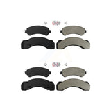 AmeriBRAKES Front Rear Semi-Metallic Disc Brake Pads Kit For GMC C3500 Freightliner MT35 MT45 Workhorse P42 MT55 International 1754 Peterbilt W42 P32 330 FL50 FL60 3600 FL70 1724 1452SC 1652SC 1652UPS KNF-100135