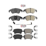 AmeriBRAKES Front Rear Semi-Metallic Disc Brake Pads Kit For Audi Q5 A4 Quattro A5 S5 S4 allroad KNF-100137