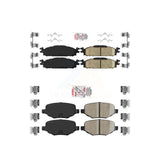 AmeriBRAKES Front Rear Ceramic Disc Brake Pads Kit For Ford Explorer Taurus Flex Lincoln MKT MKS KNF-100144