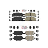 AmeriBRAKES Front Rear Ceramic Disc Brake Pads Kit For Ford Explorer Police Interceptor Utility Lincoln MKS Flex Taurus MKT KNF-100155