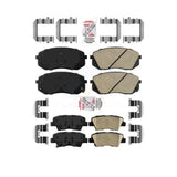 AmeriBRAKES Front Rear Ceramic Disc Brake Pads Kit For Hyundai Sonata Kia Cadenza Soul EV KNF-100166