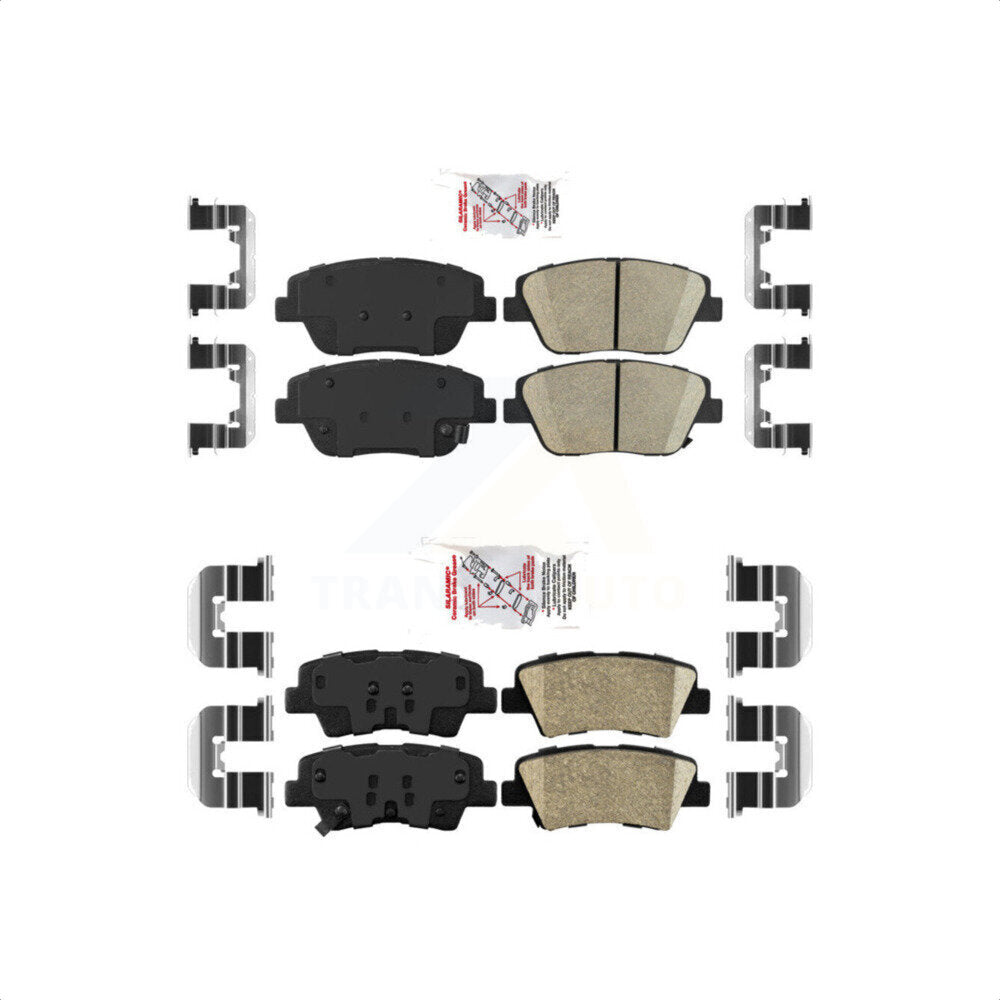 AmeriBRAKES Front Rear Ceramic Disc Brake Pads Kit For Kia Optima With Electric Parking KNF-100171