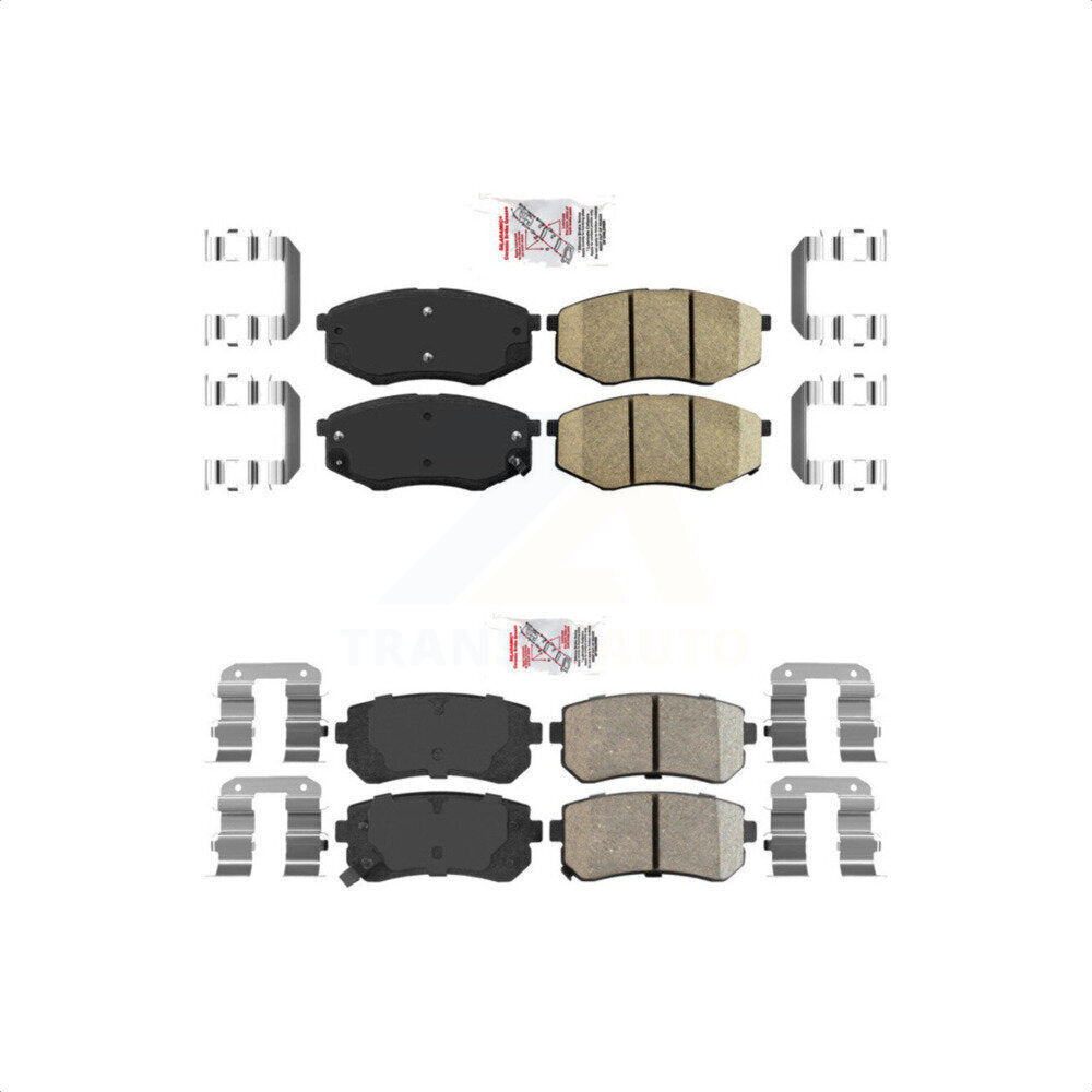 AmeriBRAKES Front Rear Ceramic Disc Brake Pads Kit For Hyundai Tucson Kia Sportage FWD KNF-100186