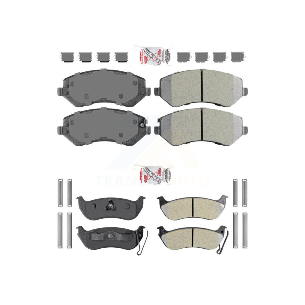 AmeriBRAKES Front Rear Semi-Metallic Disc Brake Pads Kit For 2003-2007 Jeep Liberty KNF-100208