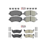 AmeriBRAKES Front Rear Semi-Metallic Disc Brake Pads Kit For 2003-2007 Jeep Liberty KNF-100208