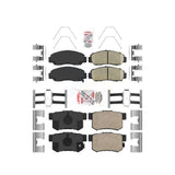 AmeriBRAKES Front Rear Ceramic Disc Brake Pads Kit For Honda Accord Acura CSX KNF-100221