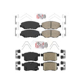 AmeriBRAKES Front Rear Ceramic Disc Brake Pads Kit For Honda Accord KNF-100227