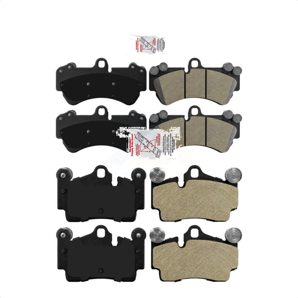 AmeriBRAKES Front Rear Semi-Metallic Disc Brake Pads Kit For Porsche Cayenne Volkswagen Touareg With 330mm Diameter Rotor KNF-100229