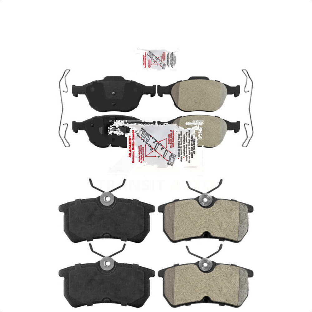 AmeriBRAKES Front Rear Semi-Metallic Disc Brake Pads Kit For Ford Focus SVT KNF-100261