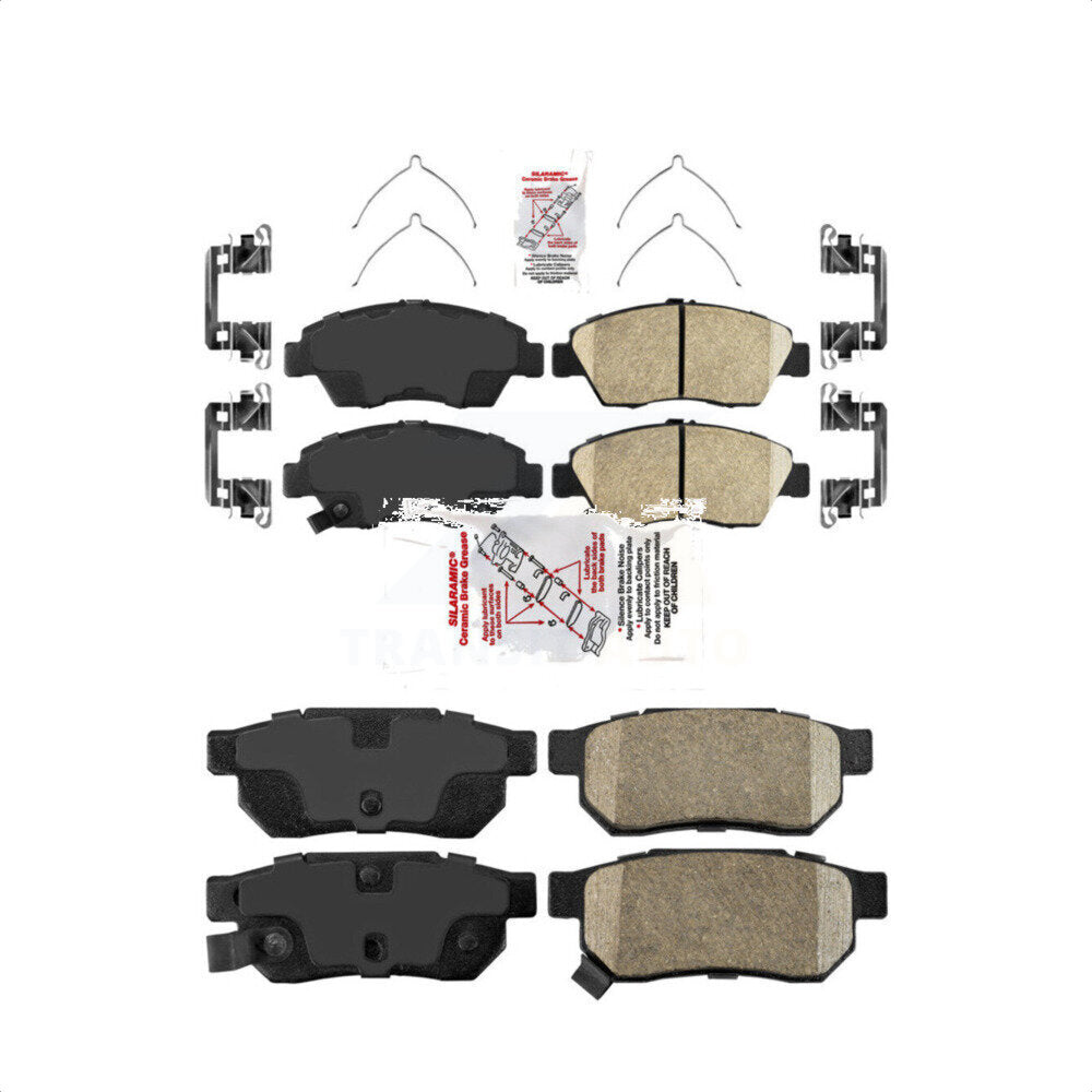 AmeriBRAKES Front Rear Ceramic Disc Brake Pads Kit For Honda Civic del Sol KNF-100263