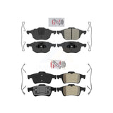 AmeriBRAKES Front Rear Semi-Metallic Disc Brake Pads Kit For Mazda 3 5 KNF-100290