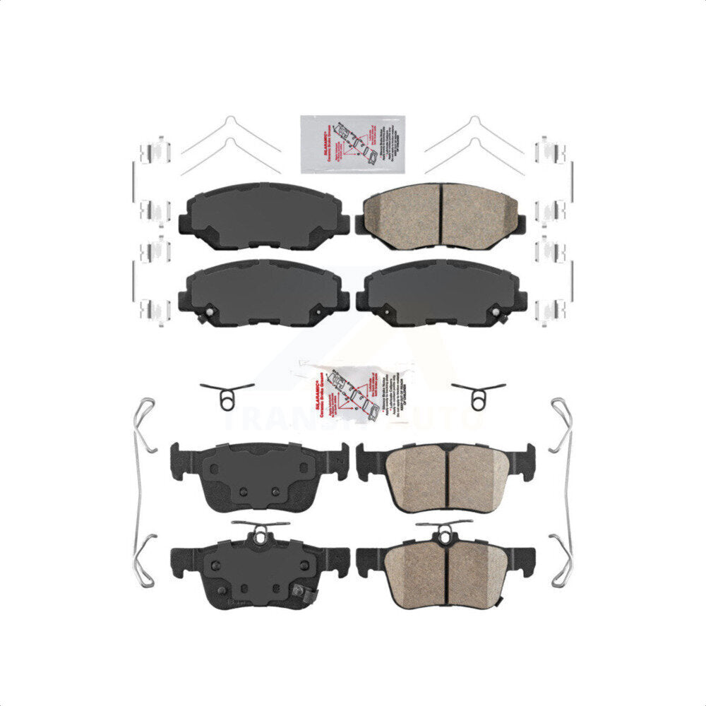 AmeriBRAKES Front Rear Ceramic Disc Brake Pads Kit For Honda Civic KNF-100303