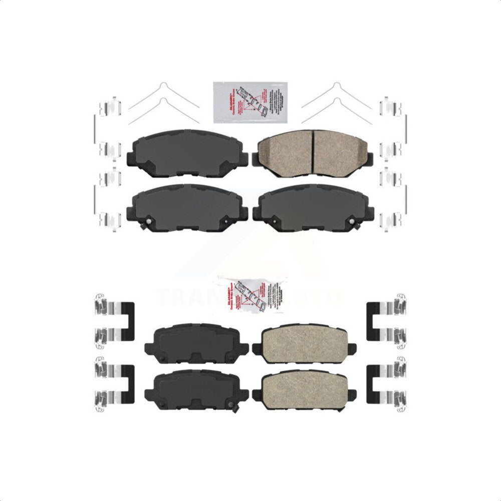 AmeriBRAKES Front Rear Ceramic Disc Brake Pads Kit For 2016 Honda CR-Z KNF-100319