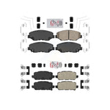 AmeriBRAKES Front Rear Ceramic Disc Brake Pads Kit For 2016 Honda CR-Z KNF-100322