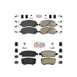 AmeriBRAKES Front Rear Ceramic Disc Brake Pads Kit For Jeep Patriot Dodge Compass Chrysler Caliber Avenger Mitsubishi Lancer Sebring 200 KNF-100342