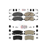AmeriBRAKES Front Rear Ceramic Disc Brake Pads Kit For Jeep Patriot Compass Chrysler Dodge Avenger Mitsubishi Sebring 200 Lancer Outlander Sport RVR KNF-100343