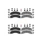 AmeriBRAKES Front Rear Semi-Metallic Disc Brake Pads Kit For Chevrolet Silverado 2500 HD GMC Sierra 3500 Suburban KNF-100368