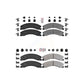 AmeriBRAKES Front Rear Semi-Metallic Disc Brake Pads Kit For Nissan NV2500 TITAN XD NV3500 NV1500 KNF-100374