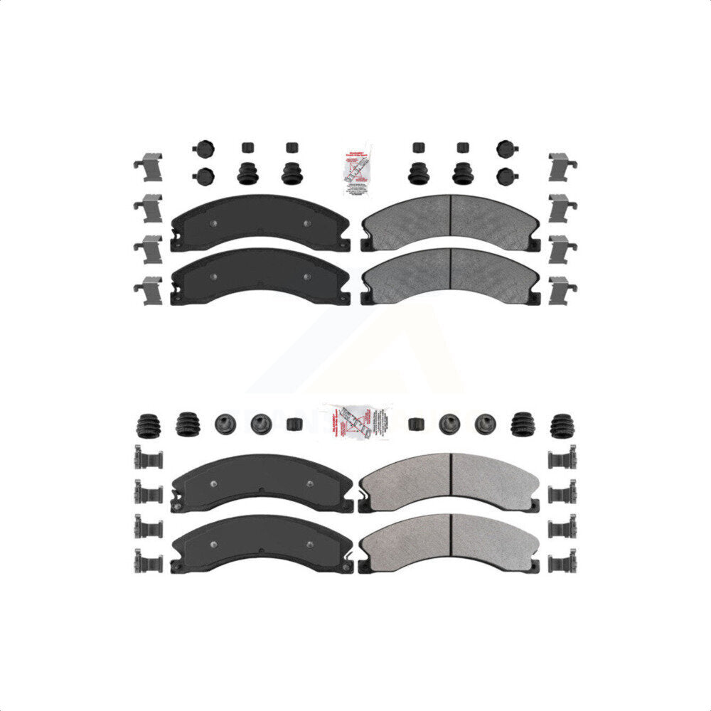 AmeriBRAKES Front Rear Semi-Metallic Disc Brake Pads Kit For Nissan NV2500 TITAN XD NV3500 NV1500 KNF-100374