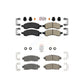 AmeriBRAKES Front Rear Ceramic Disc Brake Pads Kit For Chevrolet Trailblazer GMC Envoy EXT XL Buick Rainier Saab 9-7x Isuzu Ascender SSR KNF-100391