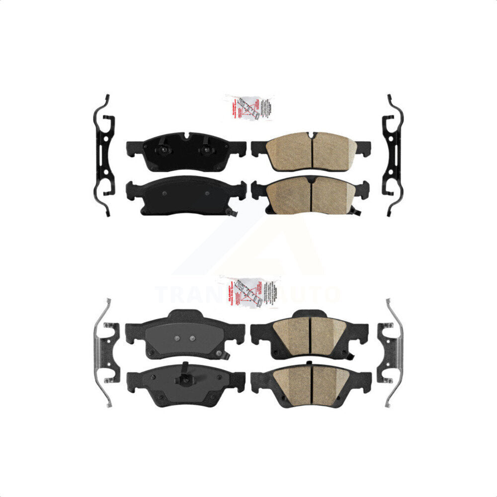 AmeriBRAKES Front Rear Ceramic Disc Brake Pads Kit For Jeep Grand Cherokee Dodge Durango WK KNF-100400