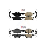 AmeriBRAKES Front Rear Ceramic Disc Brake Pads Kit For Jeep Grand Cherokee Dodge Durango WK KNF-100400