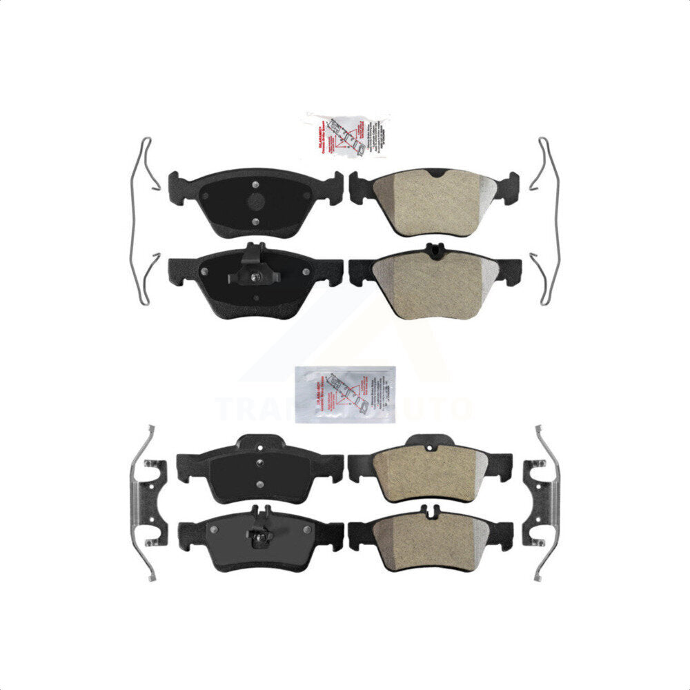 AmeriBRAKES Front Rear Semi-Metallic Disc Brake Pads Kit For Mercedes-Benz E350 E320 E300 KNF-100419