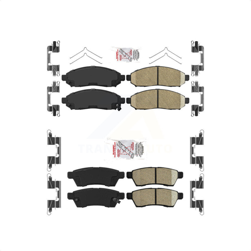 AmeriBRAKES Front Rear Ceramic Disc Brake Pads Kit For Nissan Frontier Xterra Suzuki Equator KNF-100424