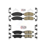 AmeriBRAKES Front Rear Ceramic Disc Brake Pads Kit For Nissan Frontier Xterra Suzuki Equator KNF-100424