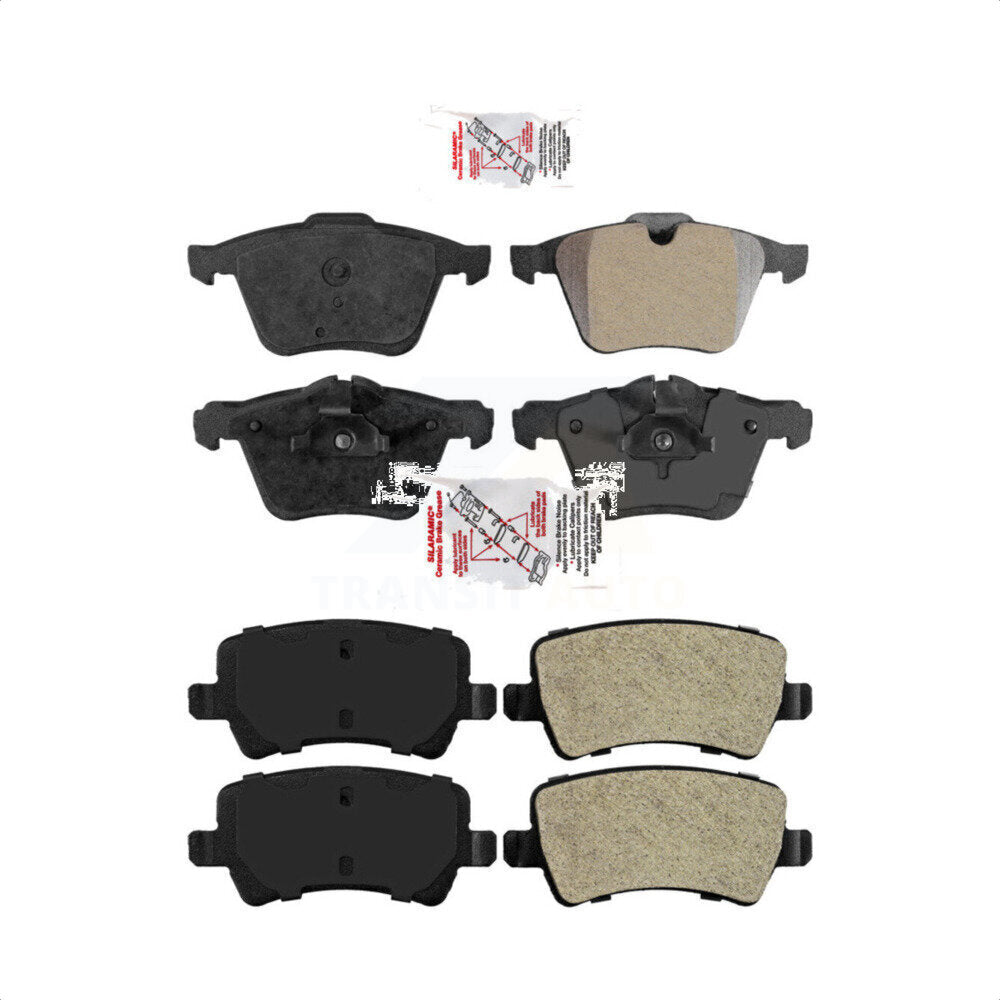 AmeriBRAKES Front Rear Semi-Metallic Disc Brake Pads Kit For Volvo S60 XC70 S80 V60 Cross Country V70 KNF-100449