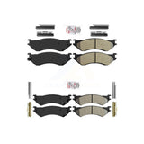 AmeriBRAKES Front Rear Semi-Metallic Disc Brake Pads Kit For 2004 Ford F-150 Heritage With 8 Lug Wheels KNF-100478