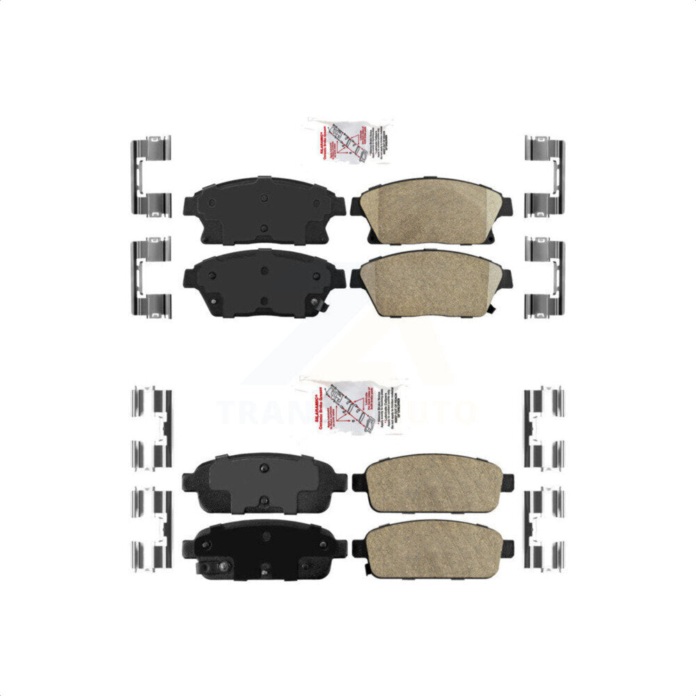 AmeriBRAKES Front Rear Ceramic Disc Brake Pads Kit For Chevrolet Buick Cruze Encore Trax Verano Volt Orlando KNF-100493