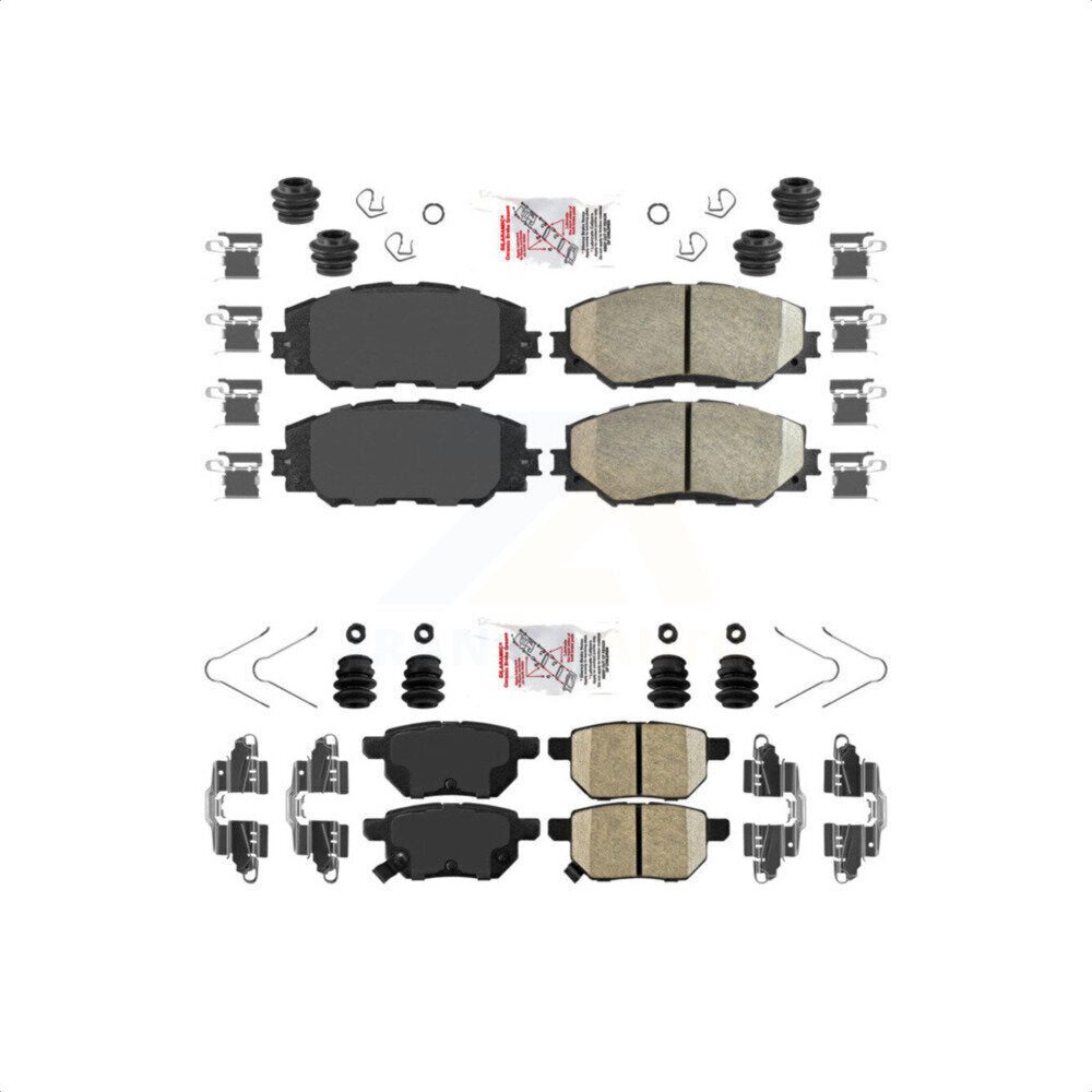 AmeriBRAKES Front Rear Ceramic Disc Brake Pads Kit For Toyota Corolla Scion xB Matrix Pontiac Vibe KNF-100496