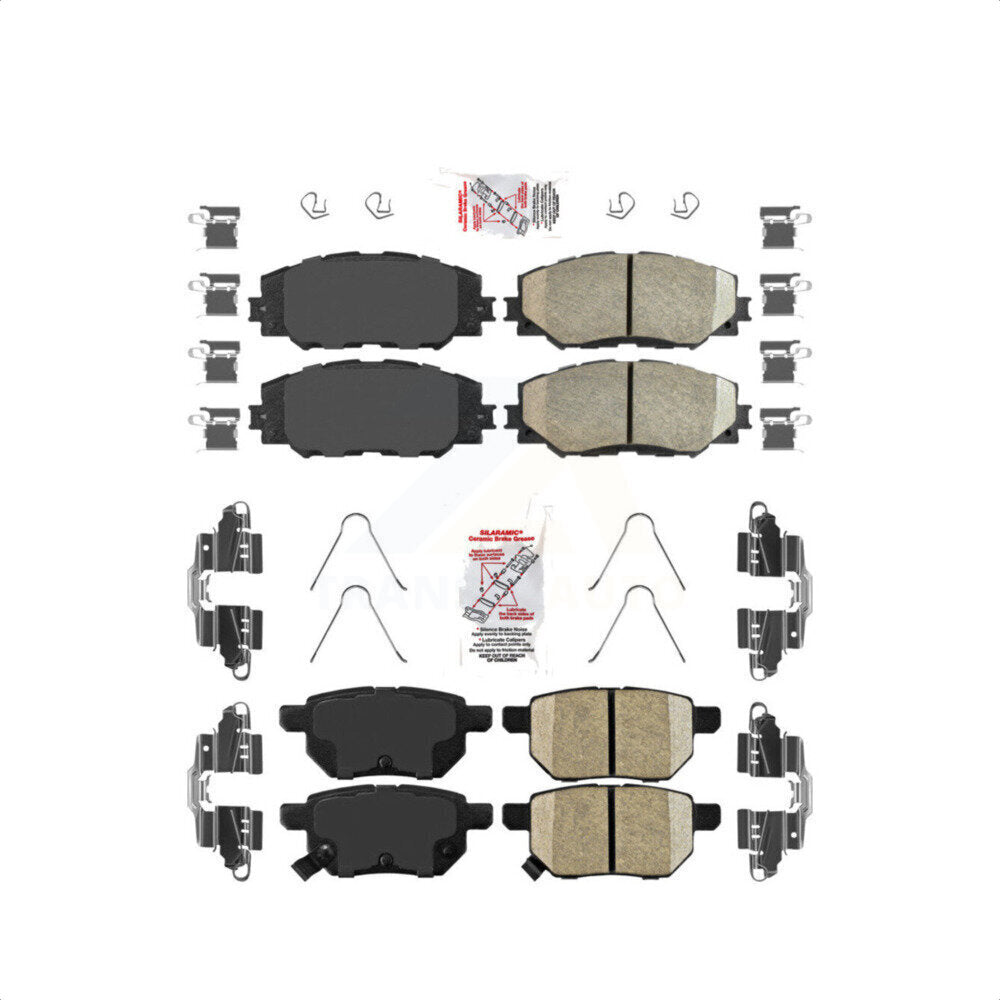AmeriBRAKES Front Rear Ceramic Disc Brake Pads Kit For Toyota Corolla Scion xB Matrix Pontiac Vibe KNF-100505