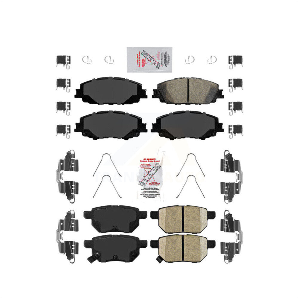 AmeriBRAKES Front Rear Ceramic Disc Brake Pads Kit For Toyota Corolla Prius Prime KNF-100508