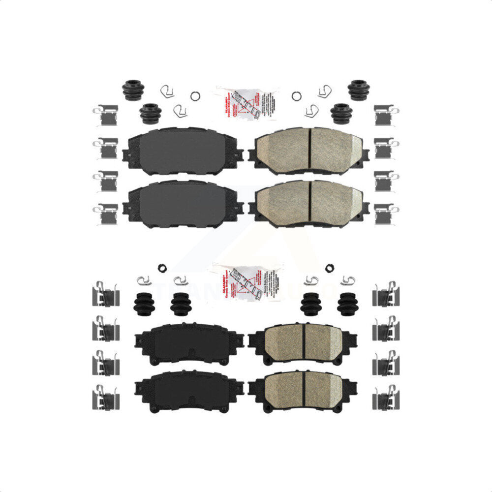 AmeriBRAKES Front Rear Ceramic Disc Brake Pads Kit For 2012-2018 Toyota Prius V KNF-100511