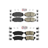 AmeriBRAKES Front Rear Ceramic Disc Brake Pads Kit For 2012-2018 Toyota Prius V KNF-100514