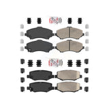 AmeriBRAKES Front Rear Ceramic Disc Brake Pads Kit For Jeep Wrangler Liberty Dodge Nitro JK KNF-100532