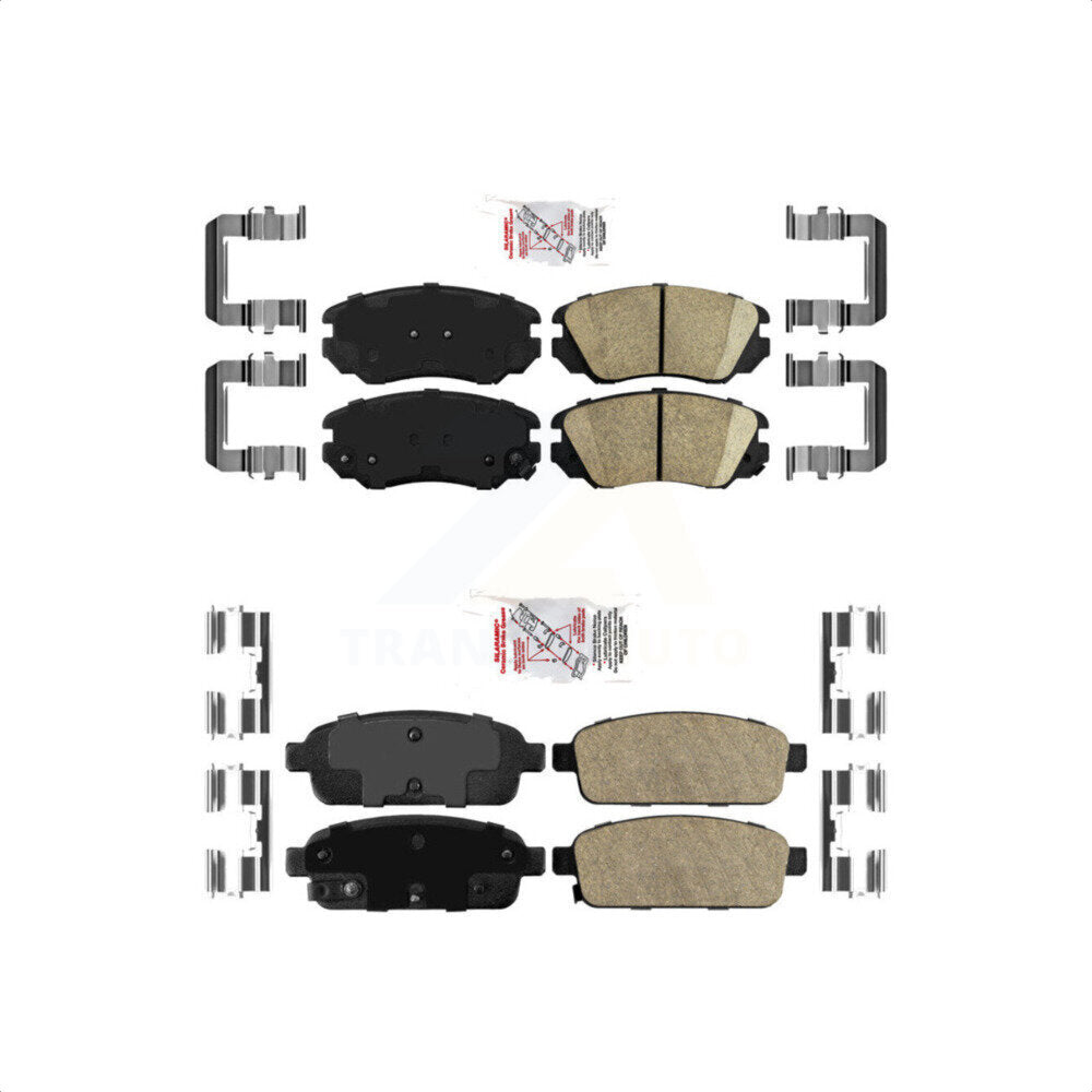 AmeriBRAKES Front Rear Ceramic Disc Brake Pads Kit For Buick Cascada Cadillac ELR KNF-100612